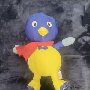 Fisher-Price Blue and Yellow Bird Toy with Red Scarf
